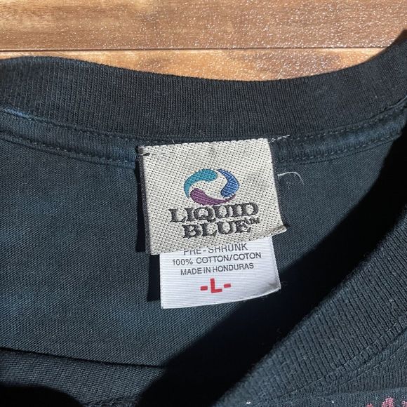 Vintage Liquid Blue ACDC Highway To Hell Tie Dye T-Shirt Men’s Size Large RARE - Picture 6 of 11